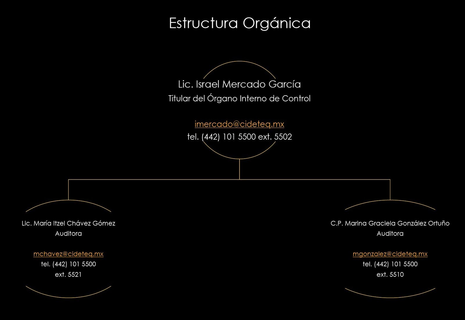 Estructura Orgánica de CIDETEQ Centro de Investigación y Desarrollo Tecnológico en Electroquímica en Querétaro México